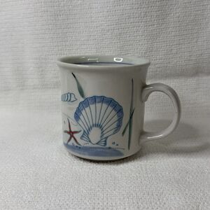 Otagiri Seashell Coffee Cup Embossed Made In Japan Sea Shell, Starfish, UnderSea